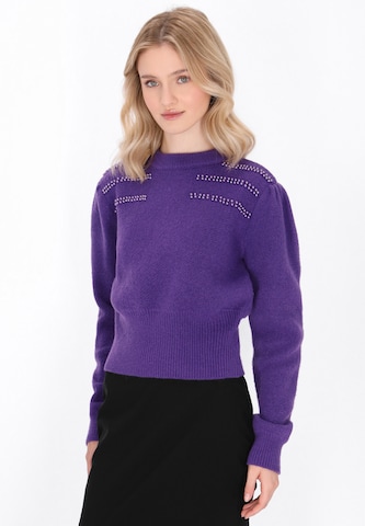 Pull-over MYMO en violet : devant