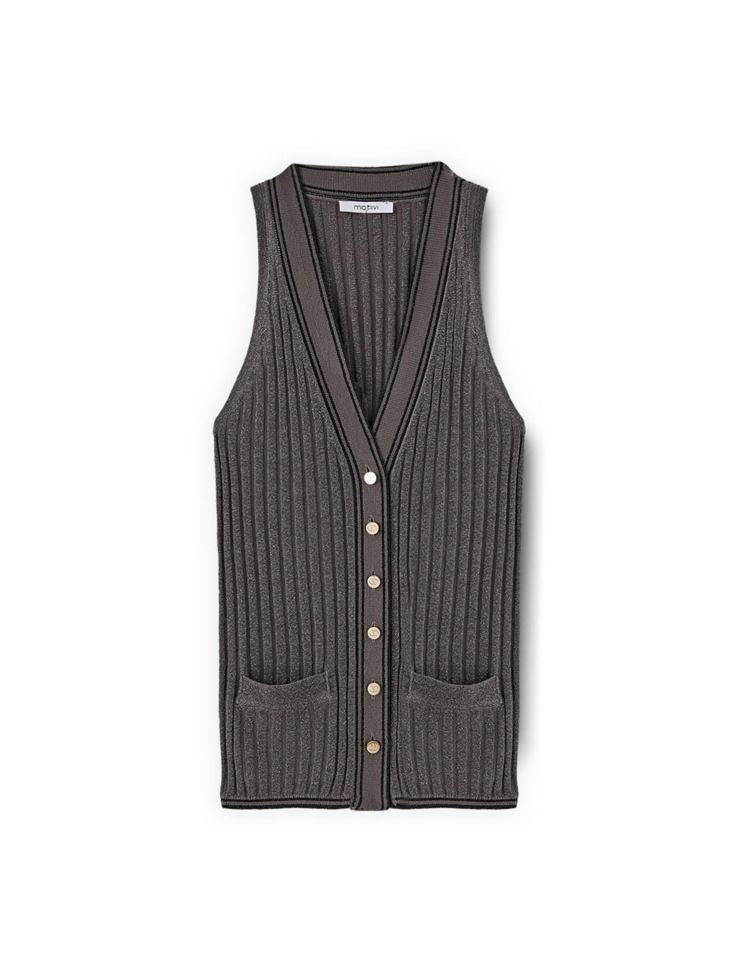 Tops en tricot MOTIVI en gris : devant