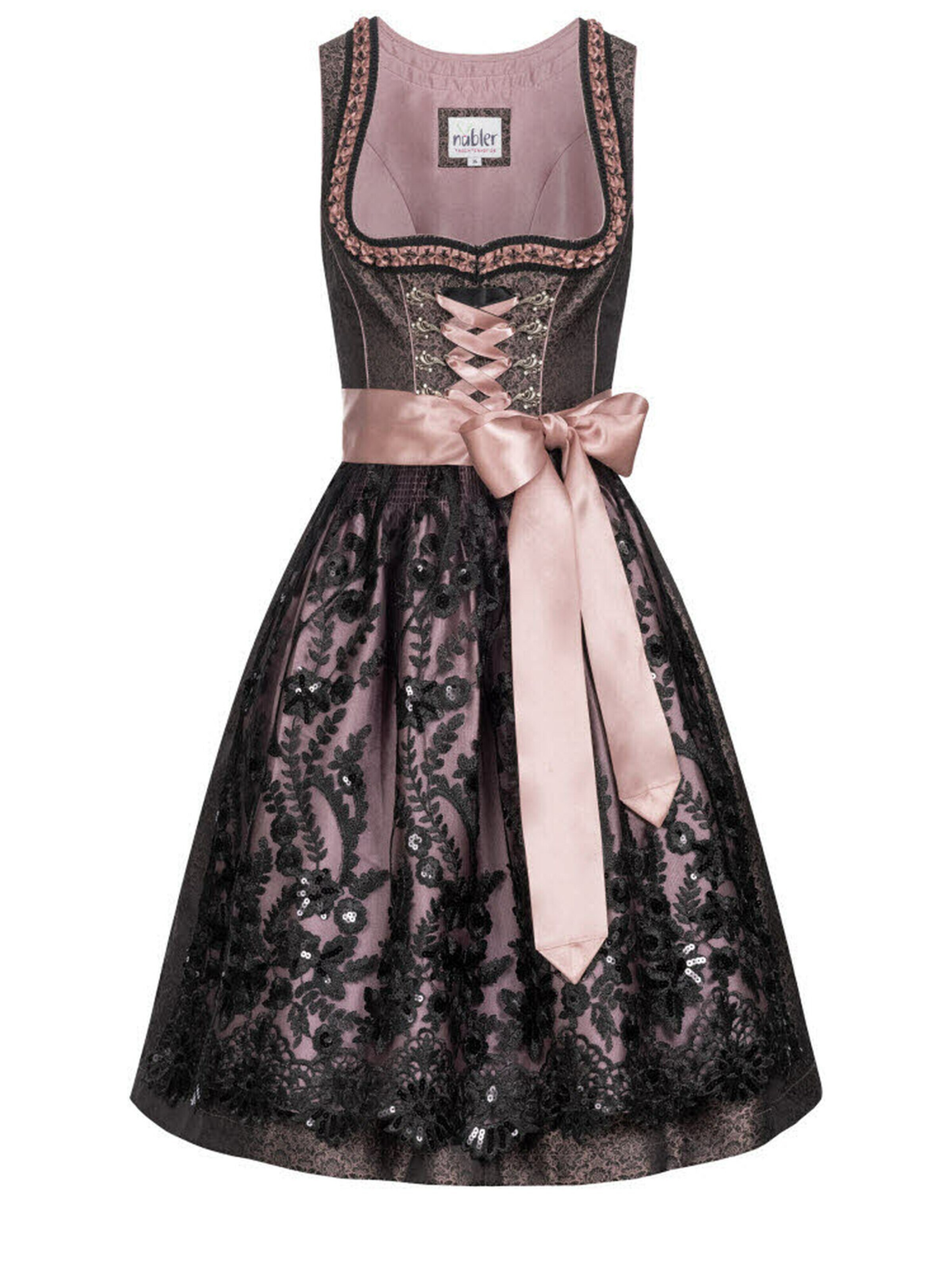 Trachtenhof Nübler Dirndl 'Dirndl midi Selina' in Black: front