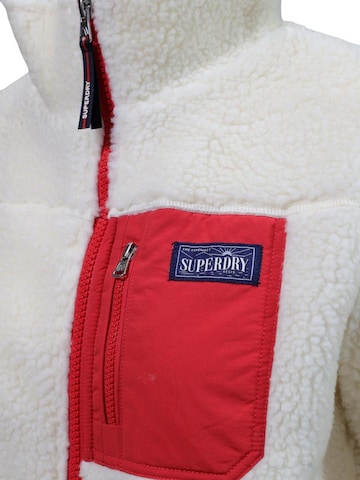 Superdry Fleece jas 'HERITAGE ZIP THROUGH FLEECE SDW2012736A' in Wit