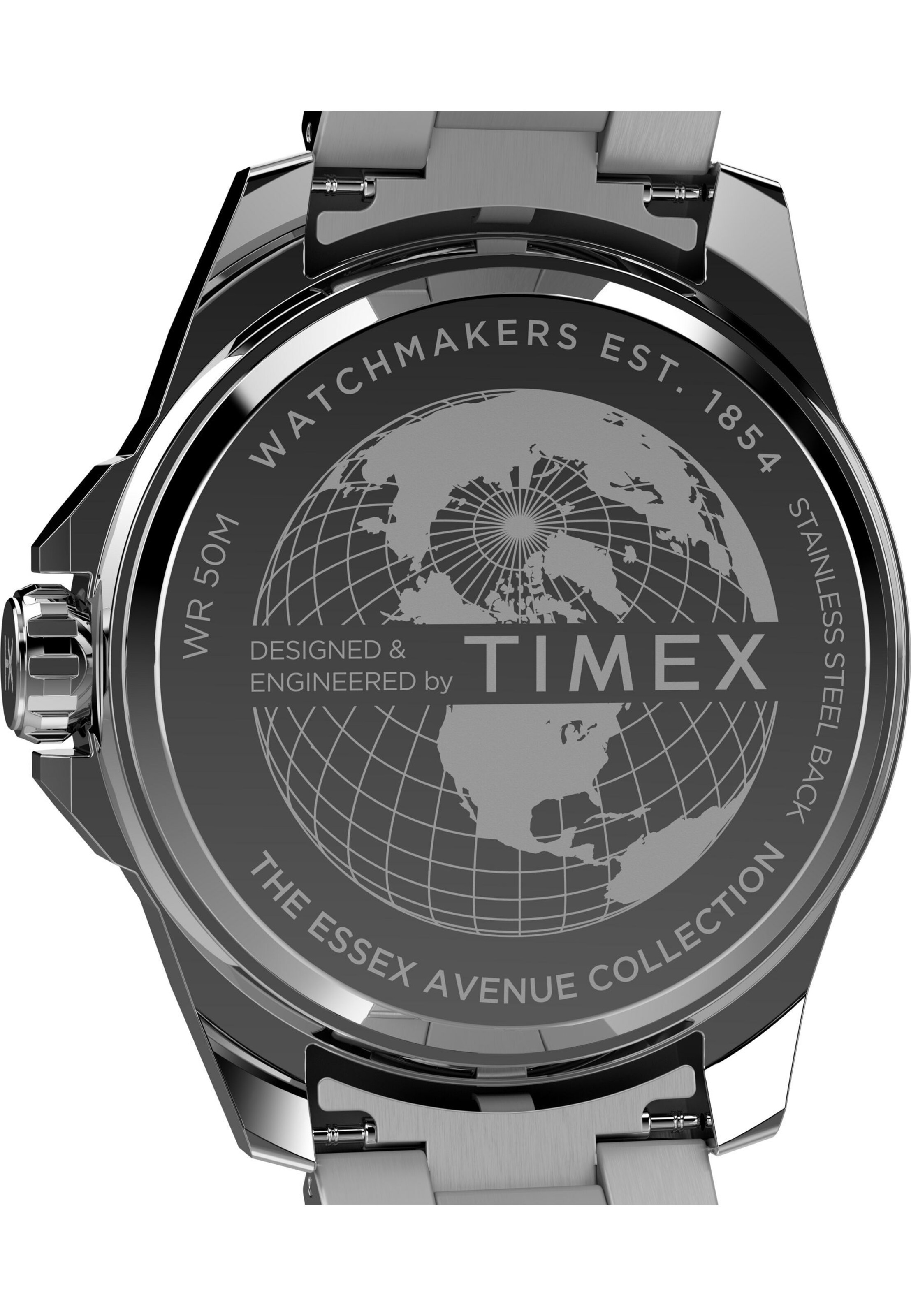 Montre à affichage analogique 'Essex' TIMEX en argent