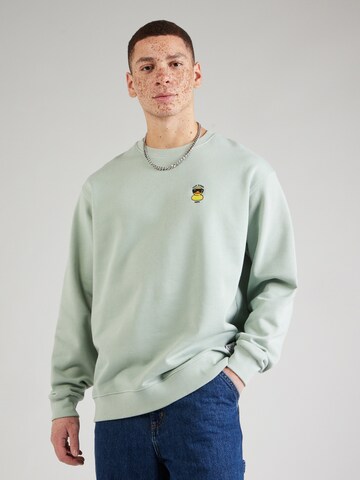 Iriedaily - Sweatshirt 'Lazy Sunny Day' em verde: frente