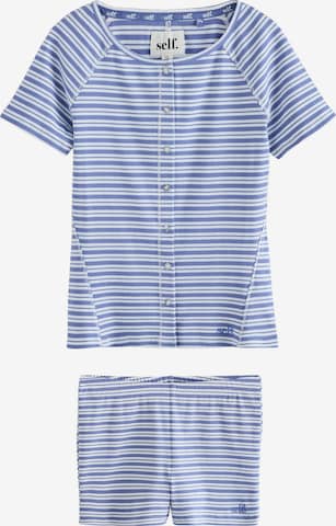 self. Shorty in Blau: Vorderseite