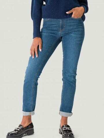 zero Slimfit Jeans in Blauw: voorkant