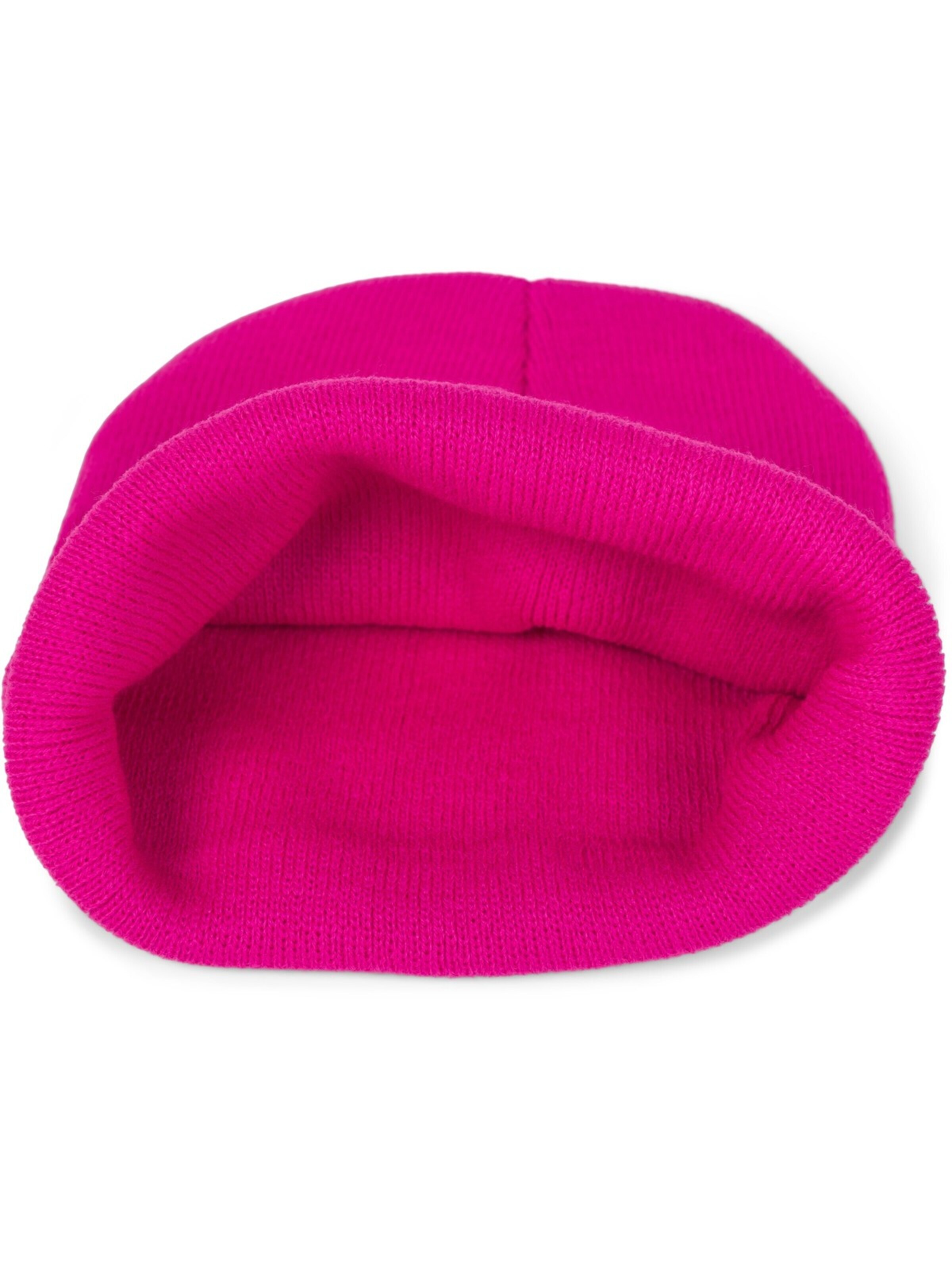 styleBREAKER Beanie 'Kinder Strickmütze mit Krempe' in Pink
