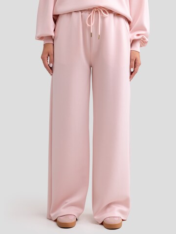 Wide Leg Pantalon 'Lunarap' BIG STAR en rose : devant