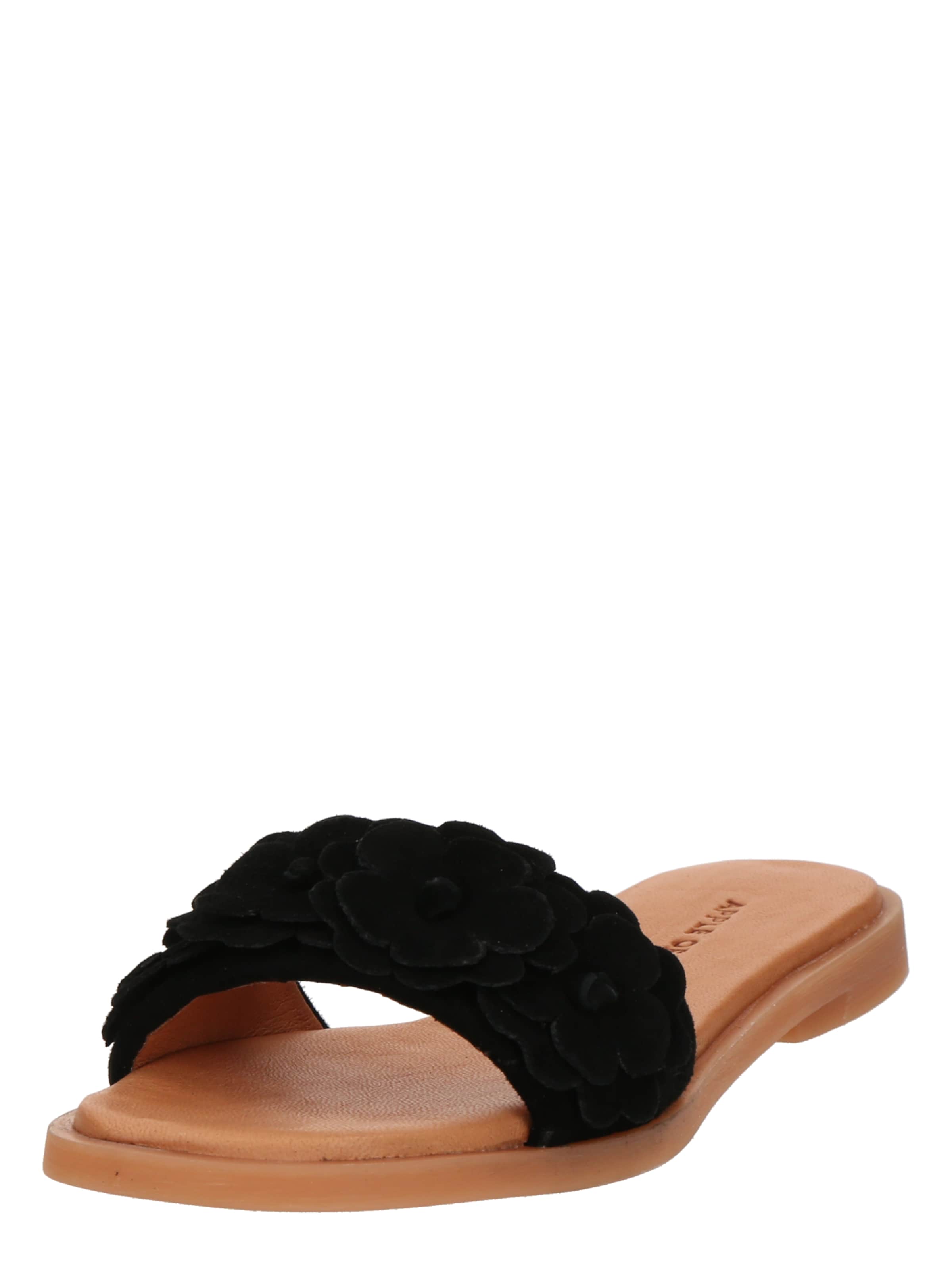 Apple of Eden Mules 'ARIELA' in Black: front