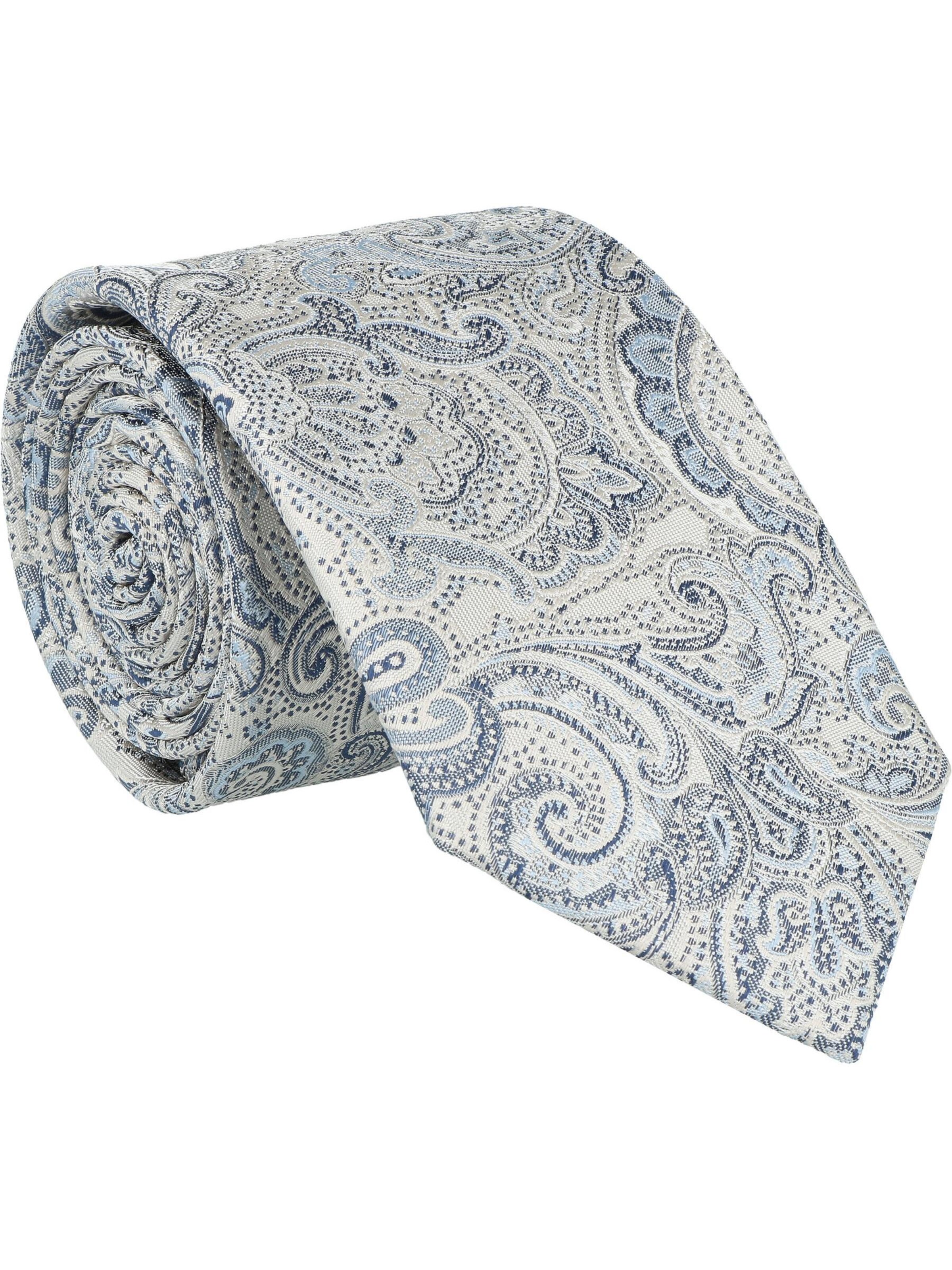 WILLEN Tie 'Paisley / Uni' in Blue