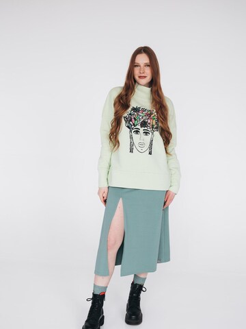 RADADA Sweatshirt 'FLOWER GIRL' in Green