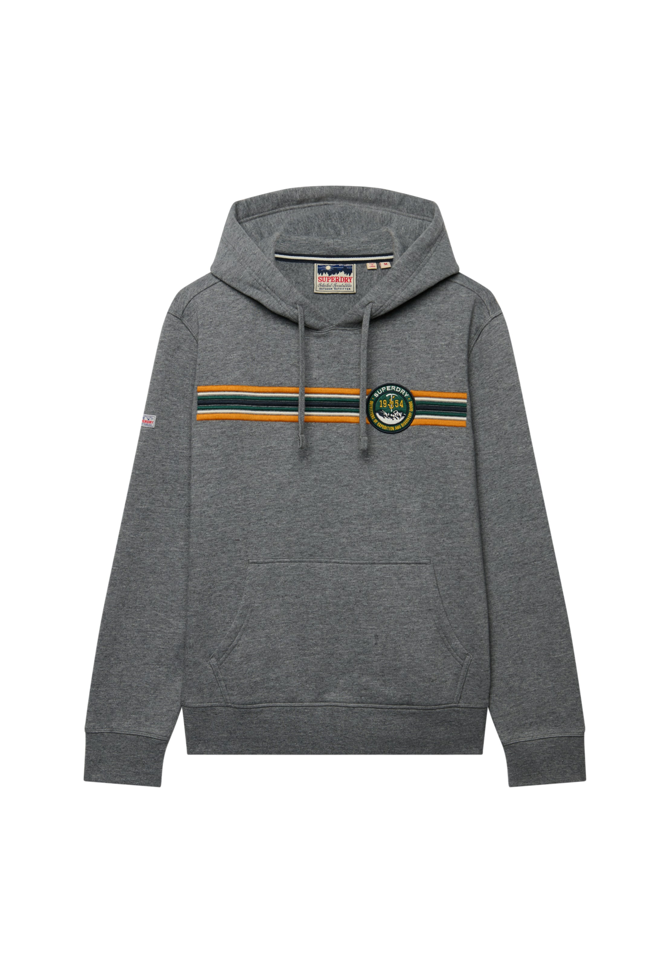 Superdry & Co Sweatshirt in S in de kleur Grijs gemêleerd / Groen / Donkeroranje / Wit, Productweergave