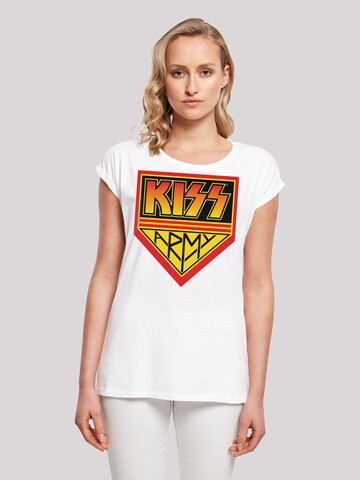 T-shirt 'Kiss Army Logo' F4NT4STIC en blanc : devant