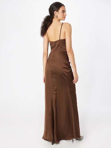 Robe de soirée mascara en marron