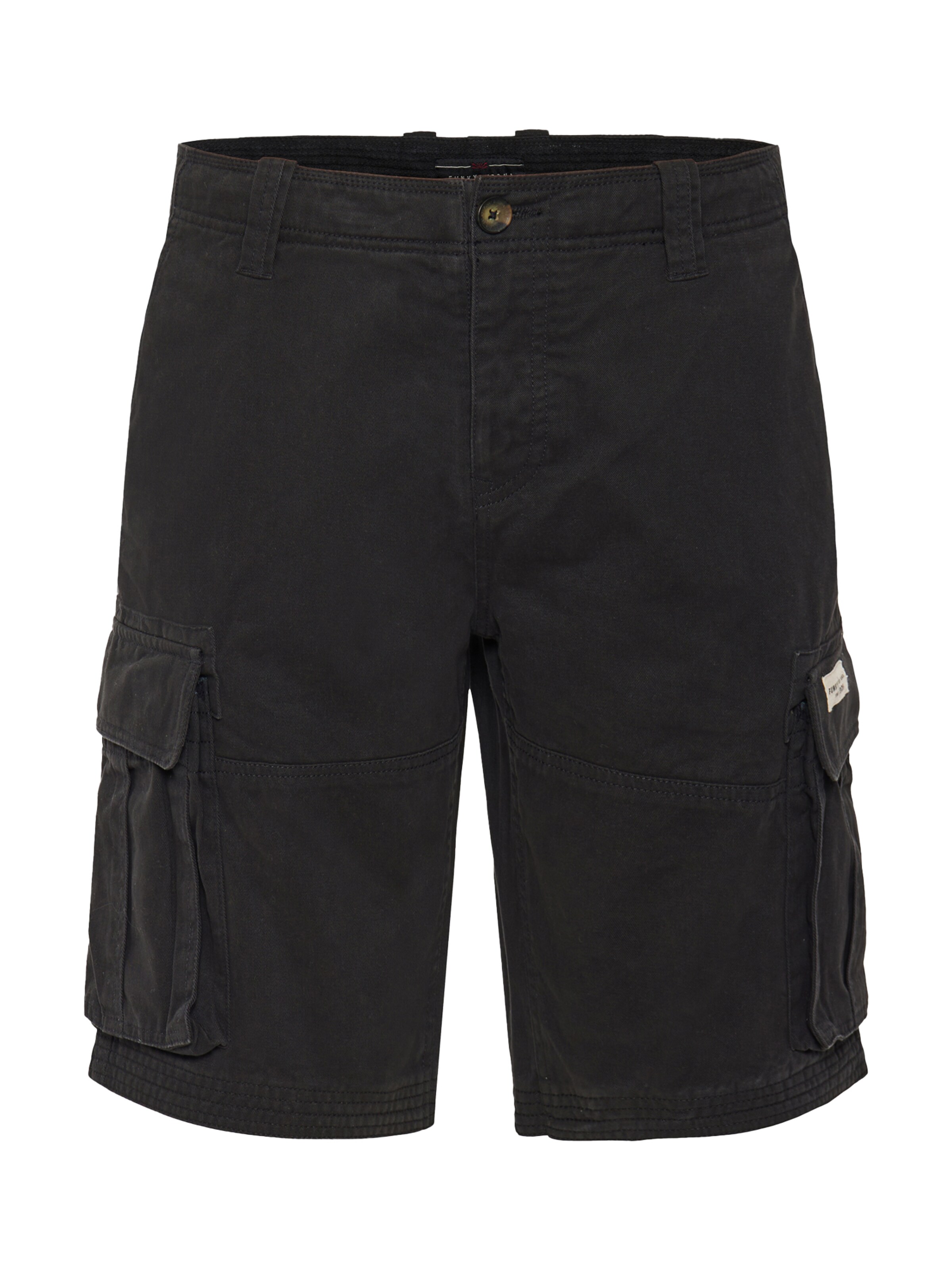 Funky Buddha Loosefit Παντελόνι cargo σε μαύρο: μπροστά