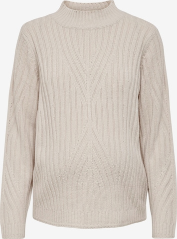 Only Maternity Sweater in Beige: front