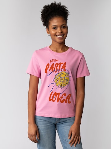Watapparel T-Shirt 'Pasta Lover' in Pink: Vorderseite