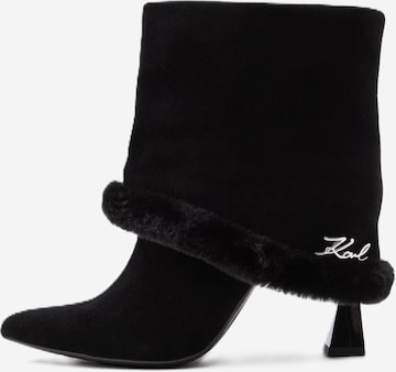 Botine de la Karl Lagerfeld pe negru: față
