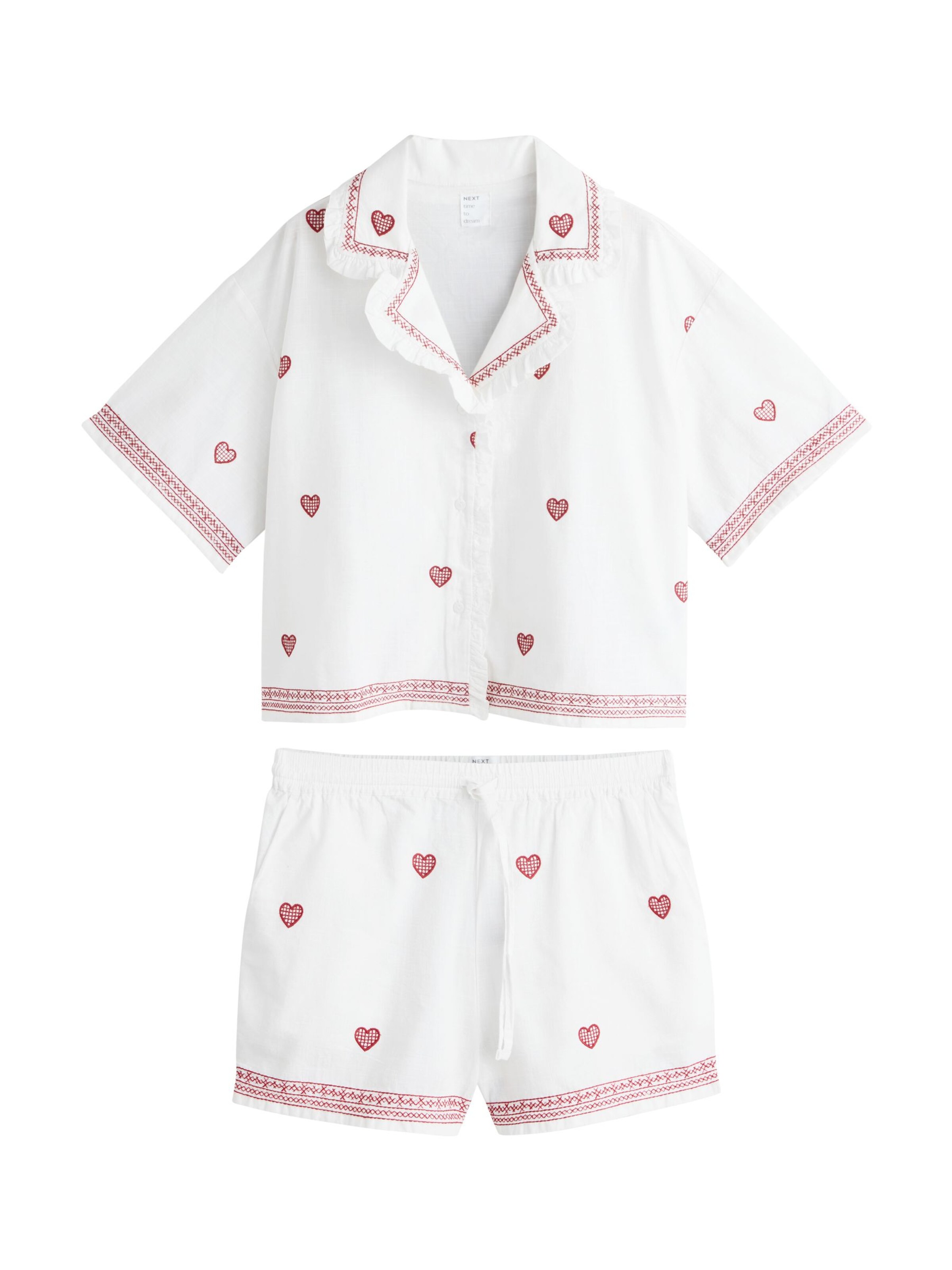 Next Kratke hlače za spanje | bela barva: sprednja stran