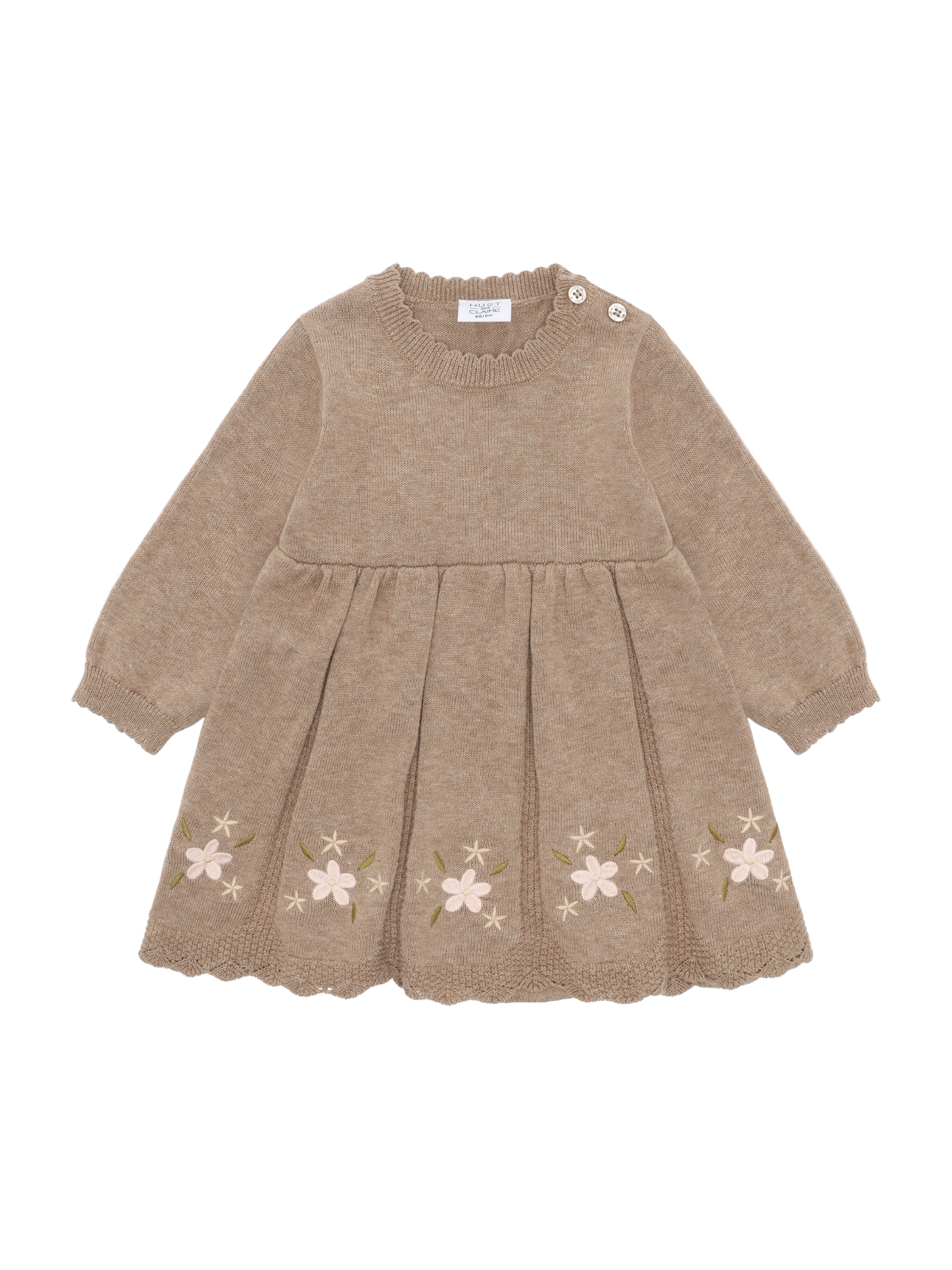 Hust & Claire Рокля 'Klara' в бежово: отпред