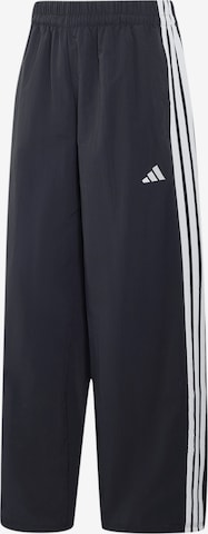 ADIDAS SPORTSWEAR Wide leg Sportbroek 'Iconic' in Zwart: voorkant