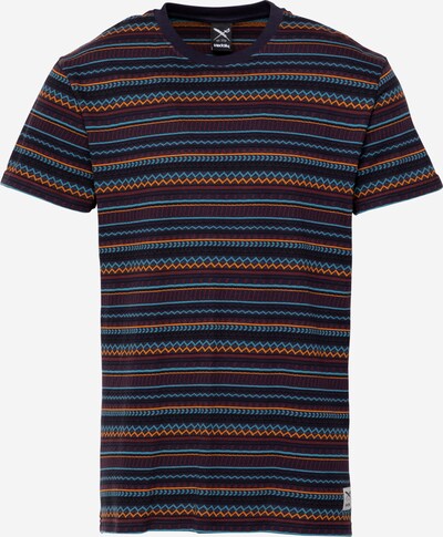 Iriedaily T-Shirt 'Chop Chop' in blau / dunkelblau / orange / weinrot, Produktansicht