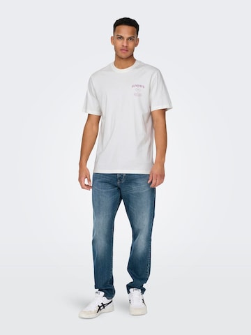 T-Shirt 'KYE' Only & Sons en blanc