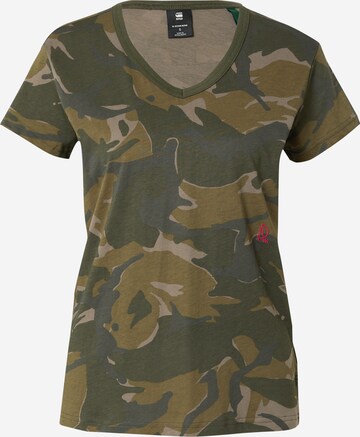 T-shirt G-Star RAW en vert : devant