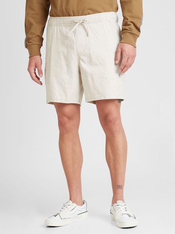 HOLLISTER Lużny krój Spodnie w kolorze biały: przód