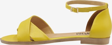 usha BLUE LABEL - Sandálias com tiras em amarelo: frente