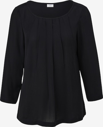 Camicia da donna di s.Oliver BLACK LABEL in nero: frontale