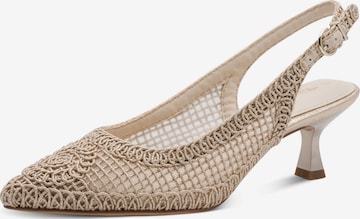 Escarpins à bride arrière Tamaris en or : devant