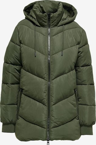 ONLY Winterjas in Groen: voorkant