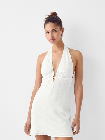 Bershka Summer Dress in White: front