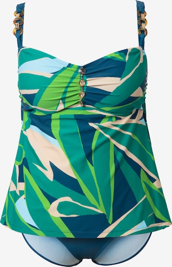 Ulla Popken Badeanzugkleid in petrol / dunkelgrün, Produktansicht