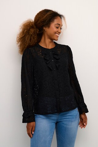 Cream Blouse 'Tineh' in Black: front