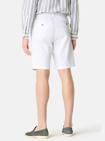 Boggi Milano Regular Pleat-Front Pants in White