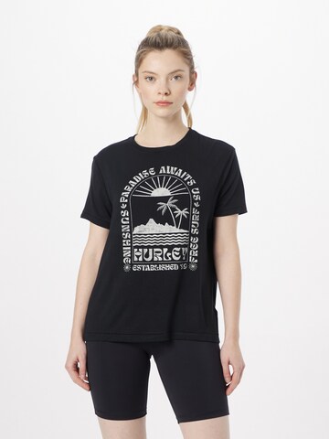 Hurley Funkční tričko 'PARADISE' – černá: přední strana