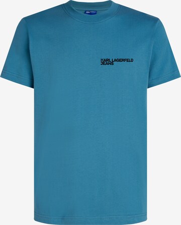 Tricou ' Logo Slim-Fit ' de la KARL LAGERFELD JEANS pe albastru: față