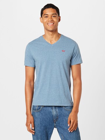 LEVI'S ® Shirt 'Housemark V Neck Tee' in Blauw: voorkant