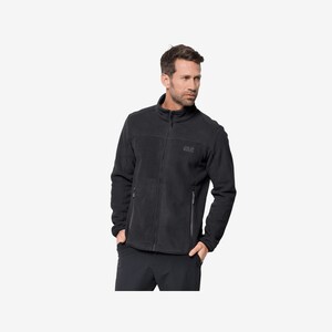 JACK WOLFSKIN Fleecejacke 'Moonshine Altis' in schwarz