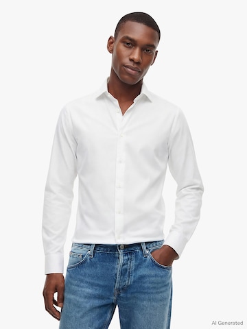 TOMMY HILFIGER Slim Fit Hemd in Weiß: Vorderseite
