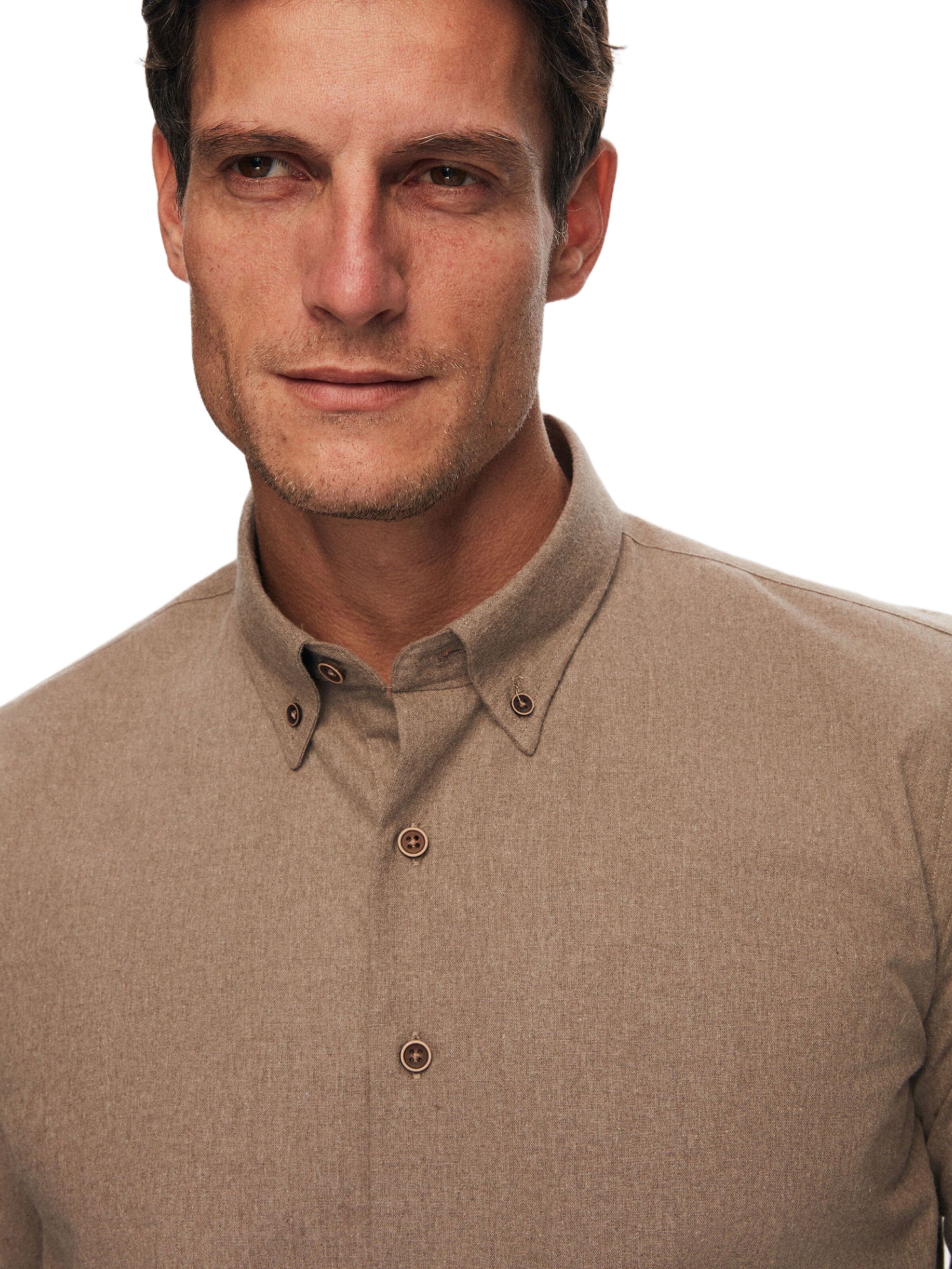 D’S Damat Regular fit Overhemd in Bruin