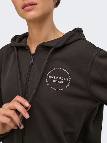 ONLY PLAY - Sudadera con cremallera deportiva 'ONPCava' en marrón