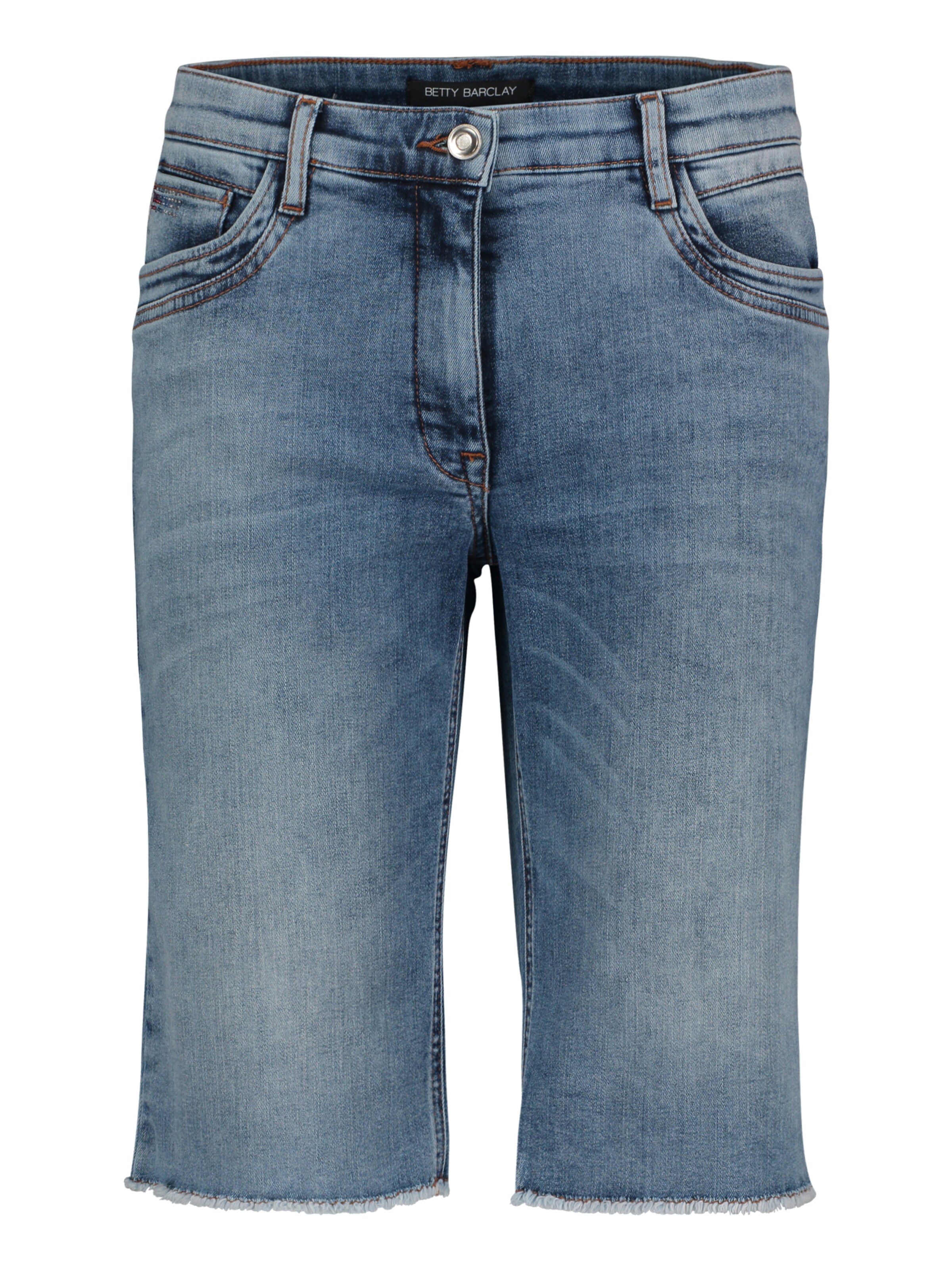 Frauen Große Größen Betty Barclay Jeans-Shorts mit aufgesetzten Taschen in Blau - ZQ38799