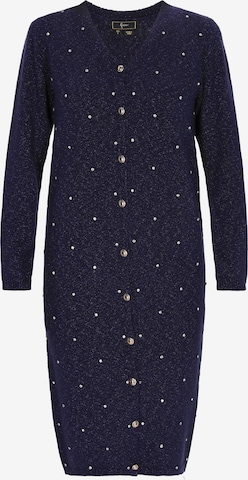 faina Gebreid vest in Blauw: voorkant