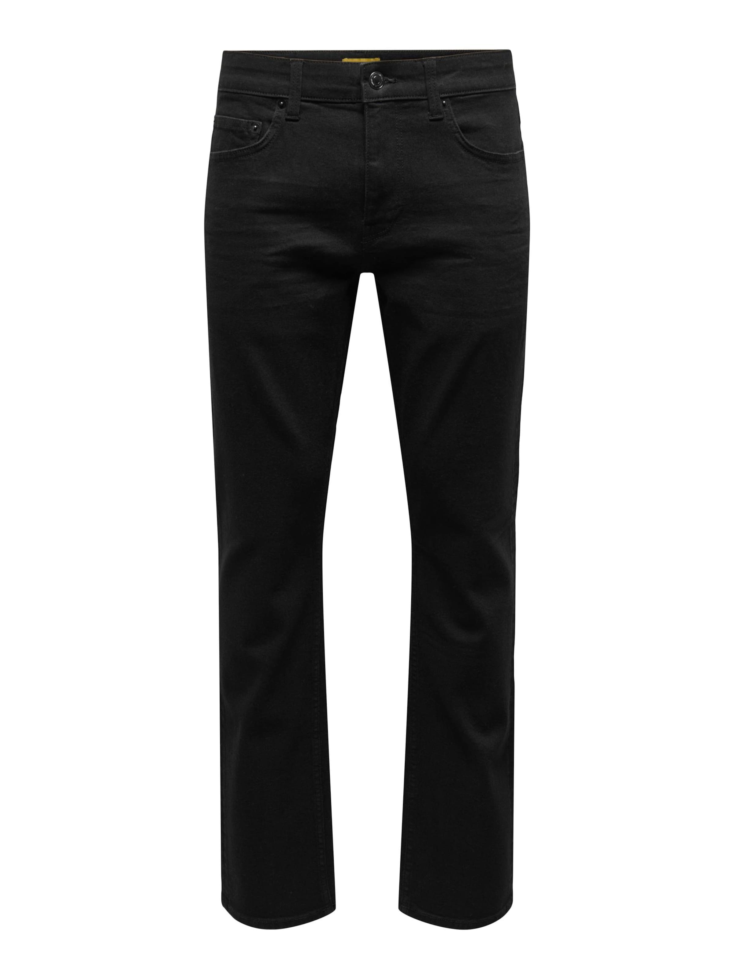 Regular Jean 'WEFT' Only & Sons en noir : devant