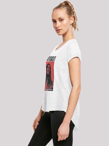 T-shirt 'Bob Marley Songs Of Freedom Reggae Music' F4NT4STIC en blanc