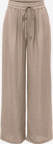 ONLY Wide leg Trousers 'Onllino' in Beige: front