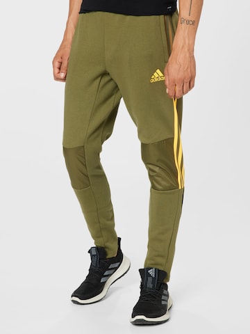 ADIDAS SPORTSWEAR Regular Workout Pants 'Tiro' in Green: front