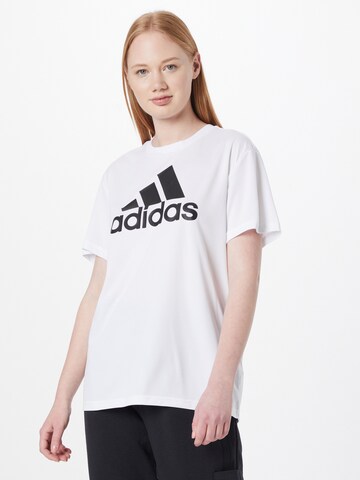 ADIDAS SPORTSWEAR Performance Shirt 'Truestrength ' in White: front