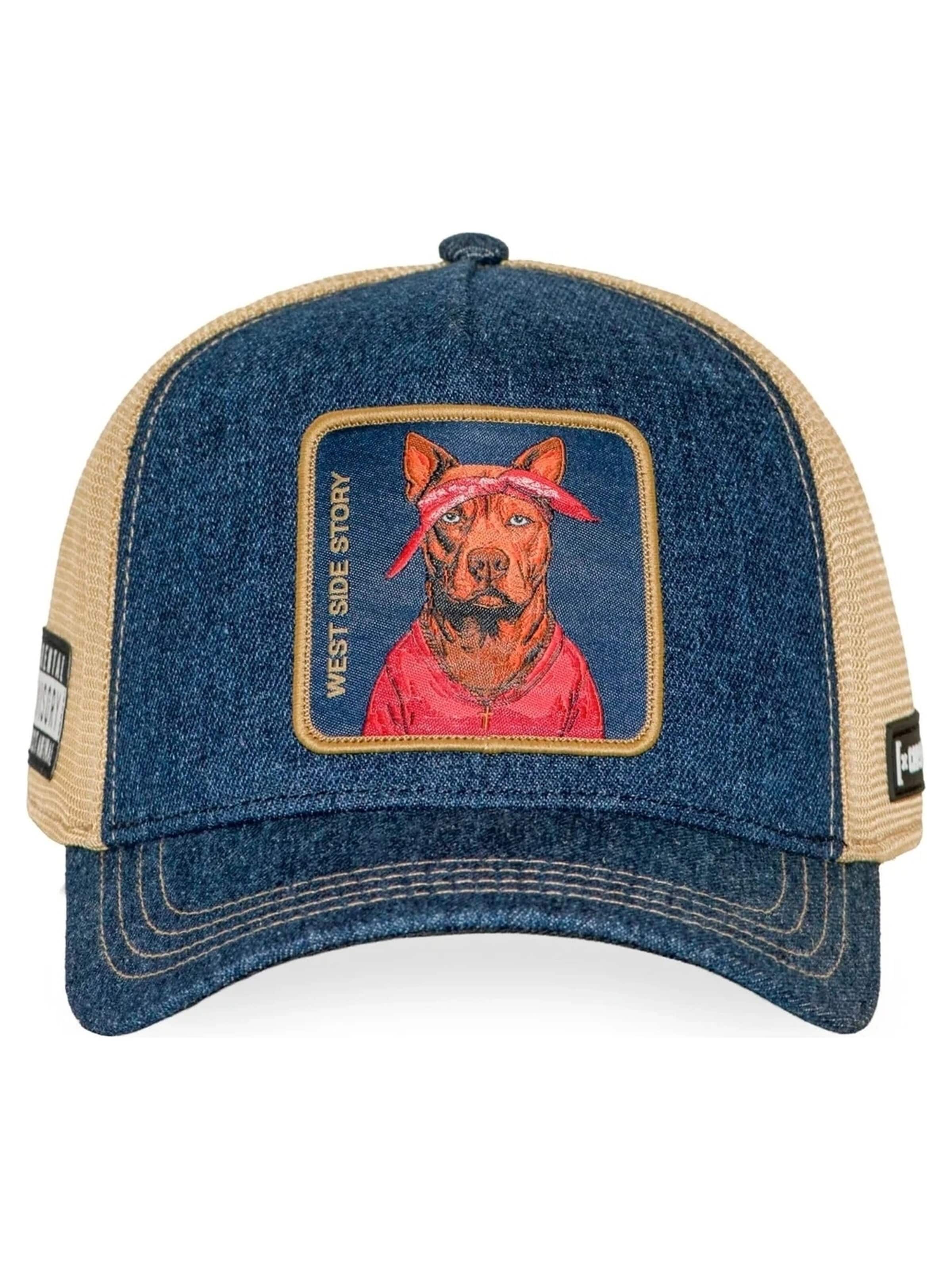 Capslab - Gorra 'Gorra capslab denim oscura west side trucker cap' en Mezcla de colores: frente